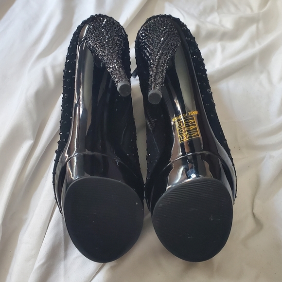 Pleaser Rhinestone Platform Booties - Picture 5 of 6